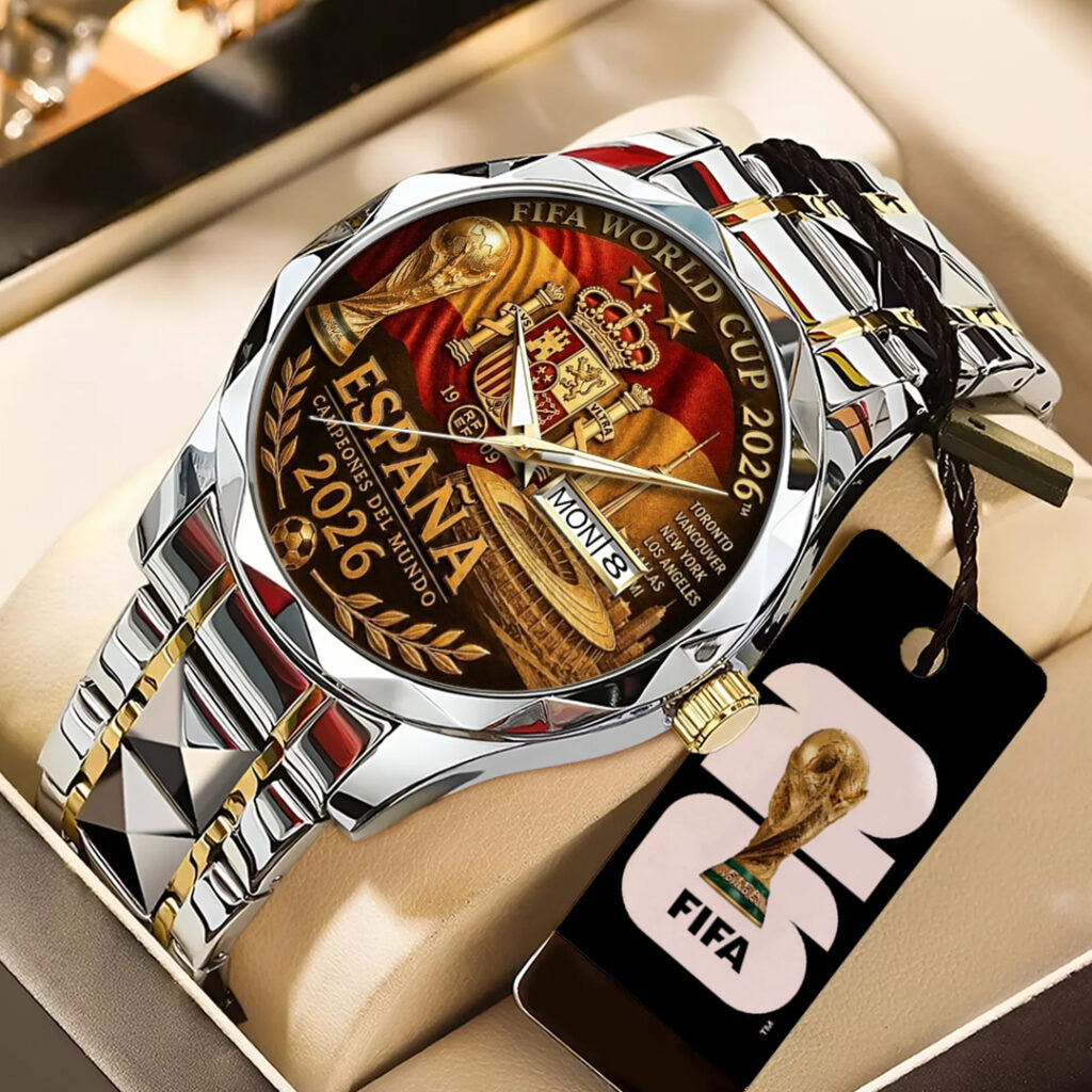 Spain National Team 2026 FIFA World Cup Champions Alloy Luxury Quartz Watch - TANTN24396