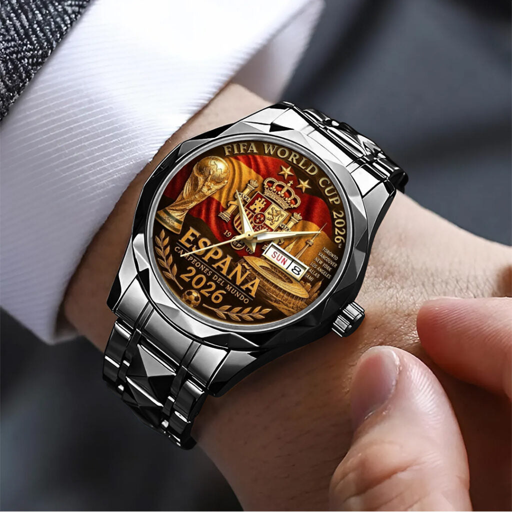Spain National Team 2026 FIFA World Cup Champions Alloy Luxury Quartz Watch - TANTN24396