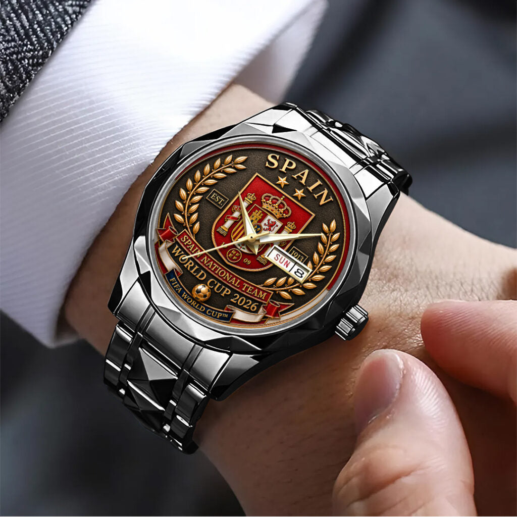 Spain National Team 2026 FIFA World Cup Champions Alloy Luxury Quartz Watch - TANTN24399
