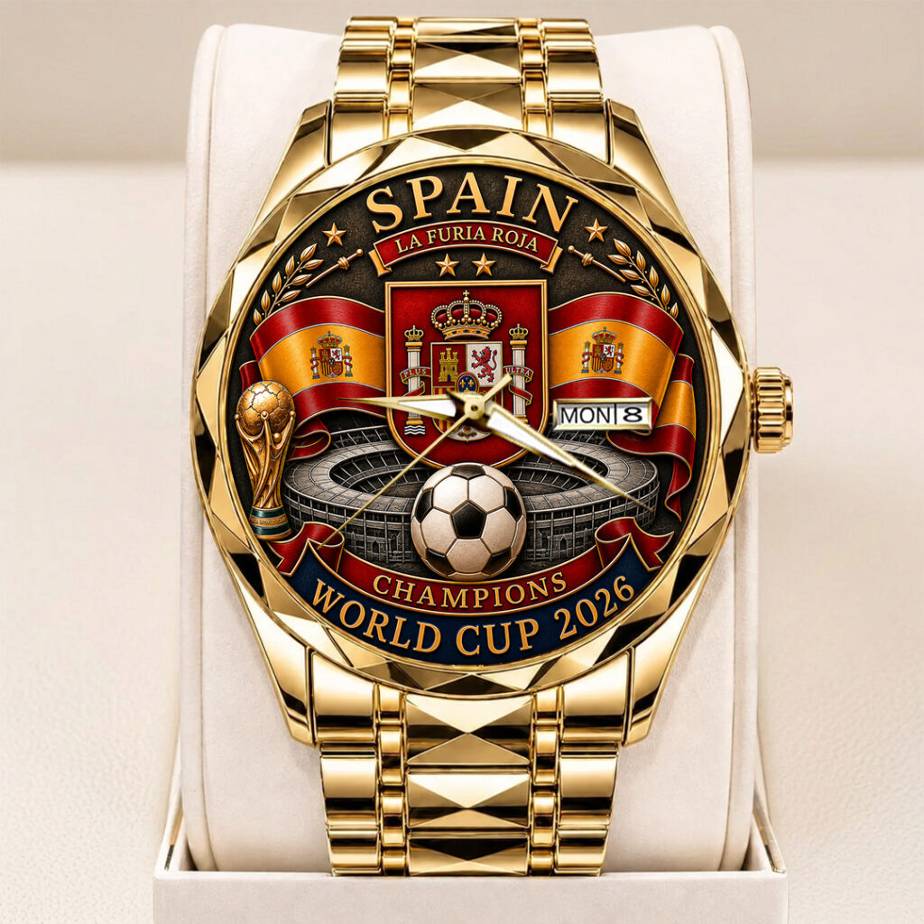 Spain National Team 2026 FIFA World Cup Champions Alloy Luxury Quartz Watch - TANTN24400