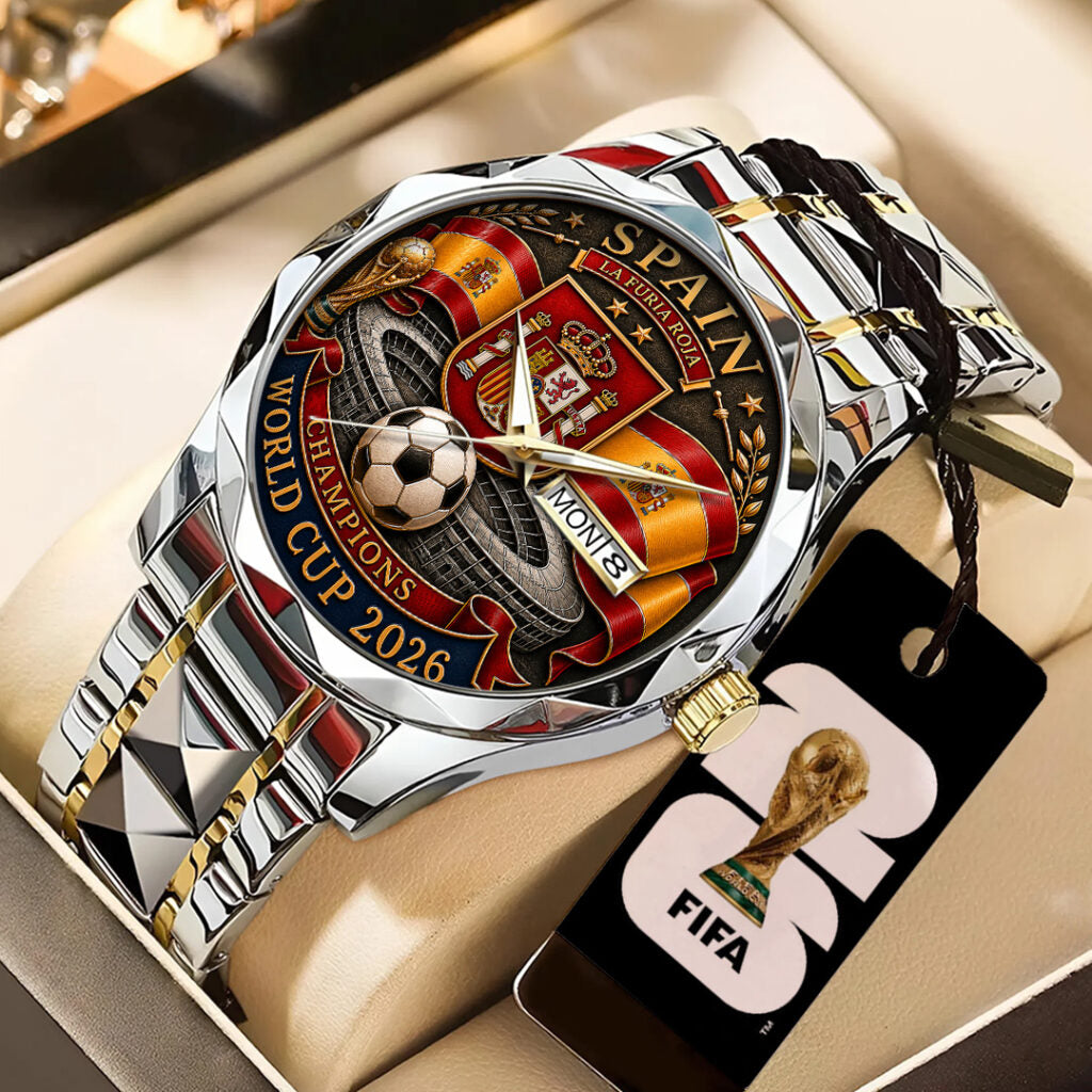 Spain National Team 2026 FIFA World Cup Champions Alloy Luxury Quartz Watch - TANTN24400