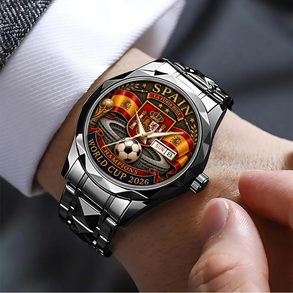 Spain National Team 2026 FIFA World Cup Champions Alloy Luxury Quartz Watch - TANTN24400