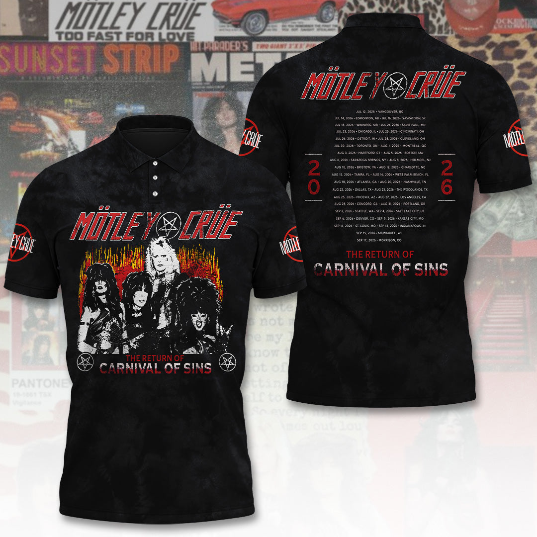 Mötley Crüe Tour 2026 3D Apparel – TANTN24434