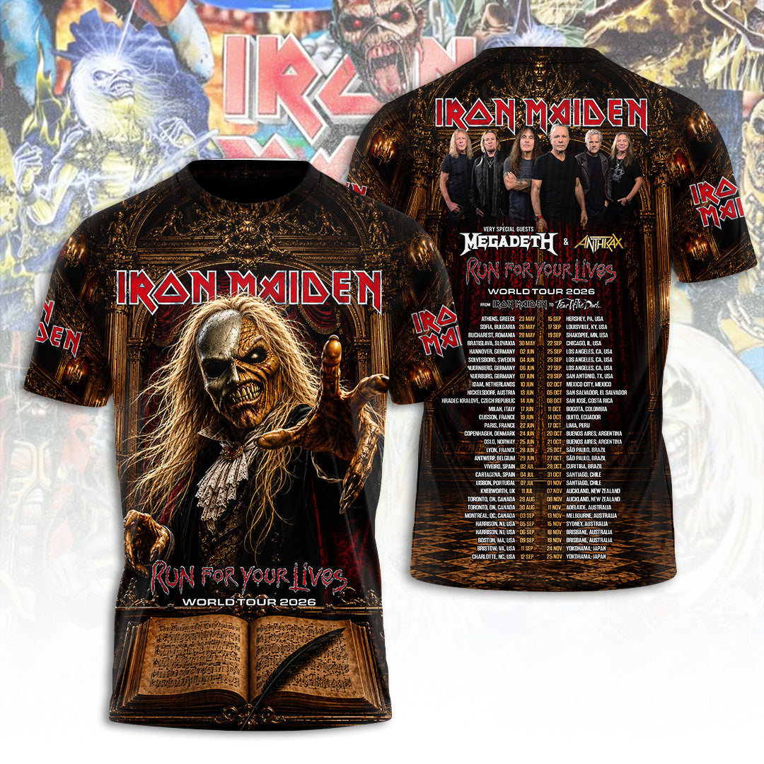 Iron Maiden Tour 2026 3D Apparel – TANTN24462