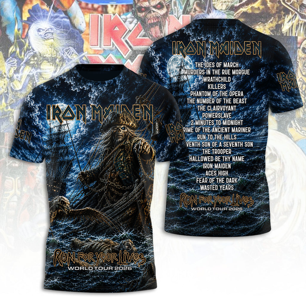 Iron Maiden Tour 2026 3D Apparel – TANTN24523