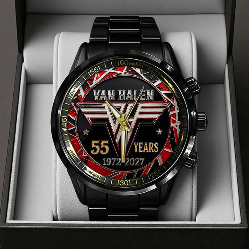 Van Halen 55 Years Anniversary Black Stainless Steel Watch - TANTN24558