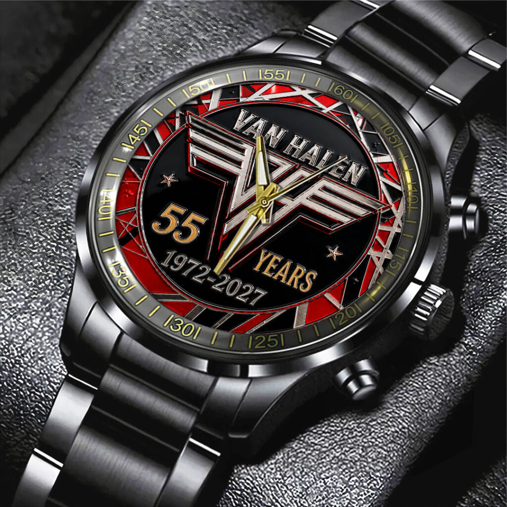 Van Halen 55 Years Anniversary Black Stainless Steel Watch - TANTN24558