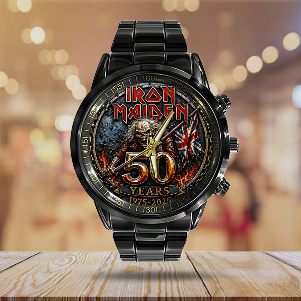 Iron Maiden 50 Years Anniversary Black Stainless Steel Watch - TANTN24560