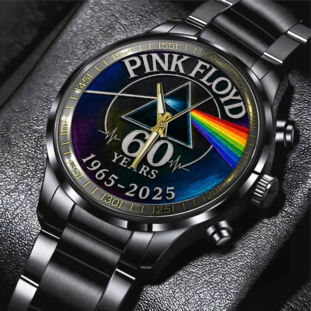Pink Floyd 60th Anniversary Black Stainless Steel Watch - TANTN24644