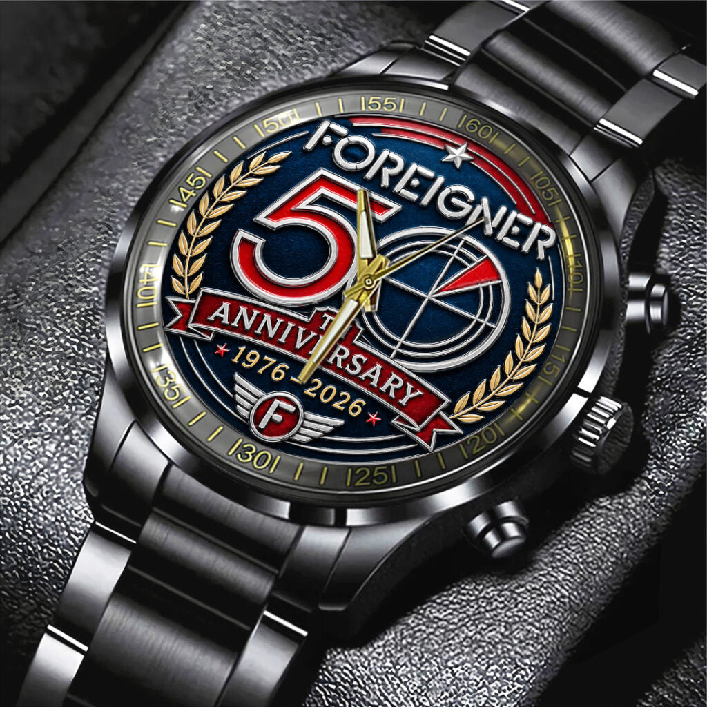 Foreigner 50th Anniversary Black Stainless Steel Watch - TANTN24663
