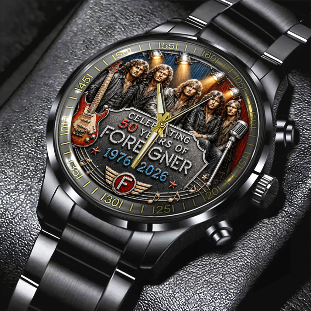 Foreigner 50th Anniversary Black Stainless Steel Watch - TANTN24665