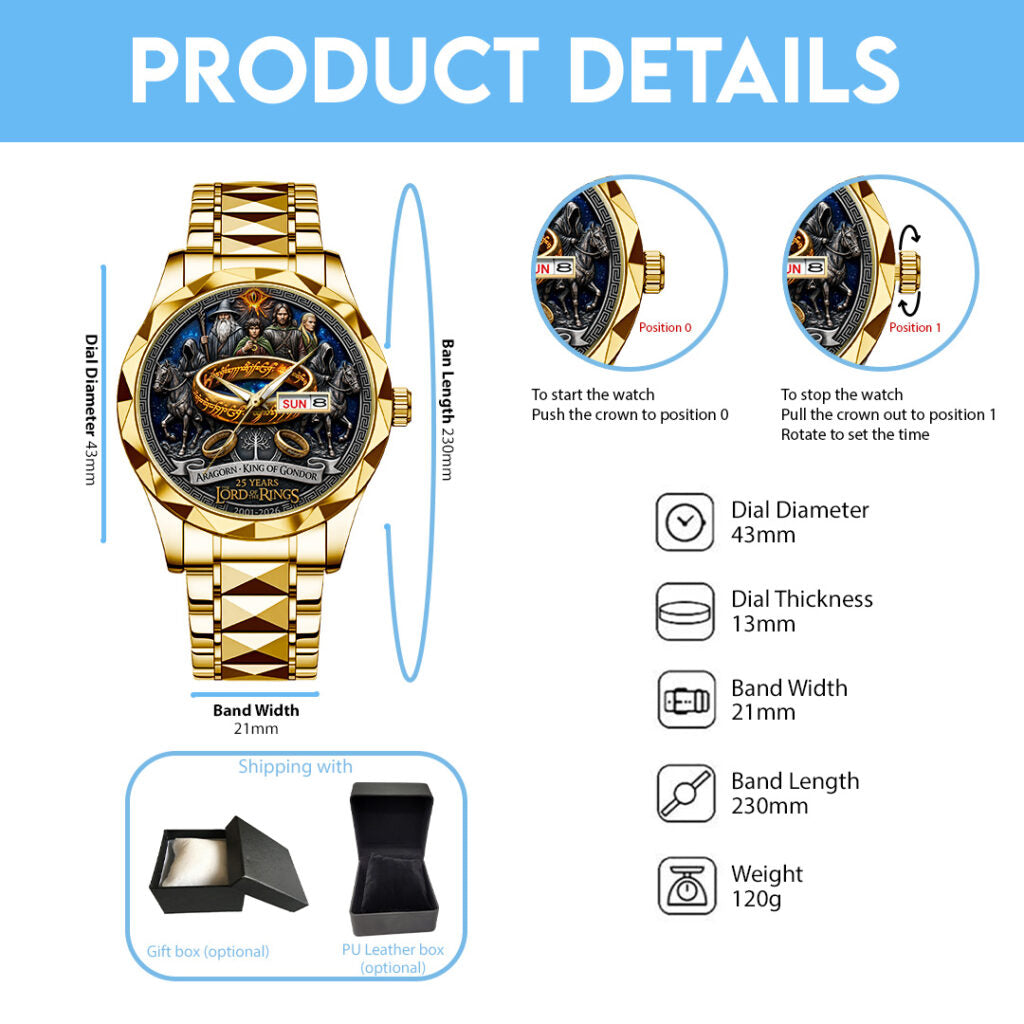 The Lord of the Rings 25 Years Alloy Luxury Quartz Watch - TANTN24796