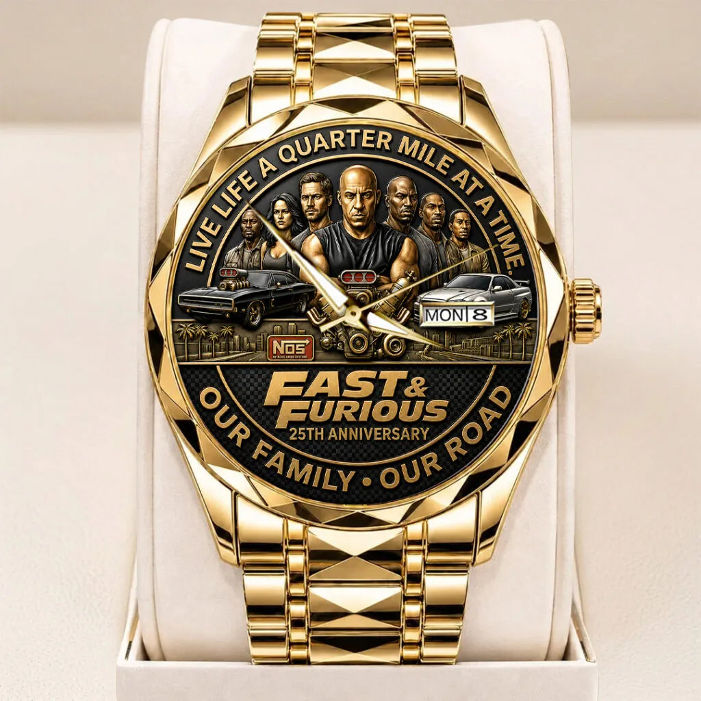Fast & Furious 25th Anniversary Alloy Luxury Quartz Watch - TANTN24842