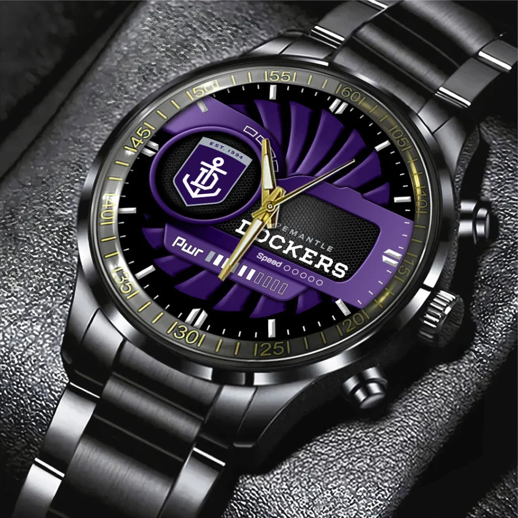 Fremantle Dockers Black Stainless Steel Watch - TANTN24912