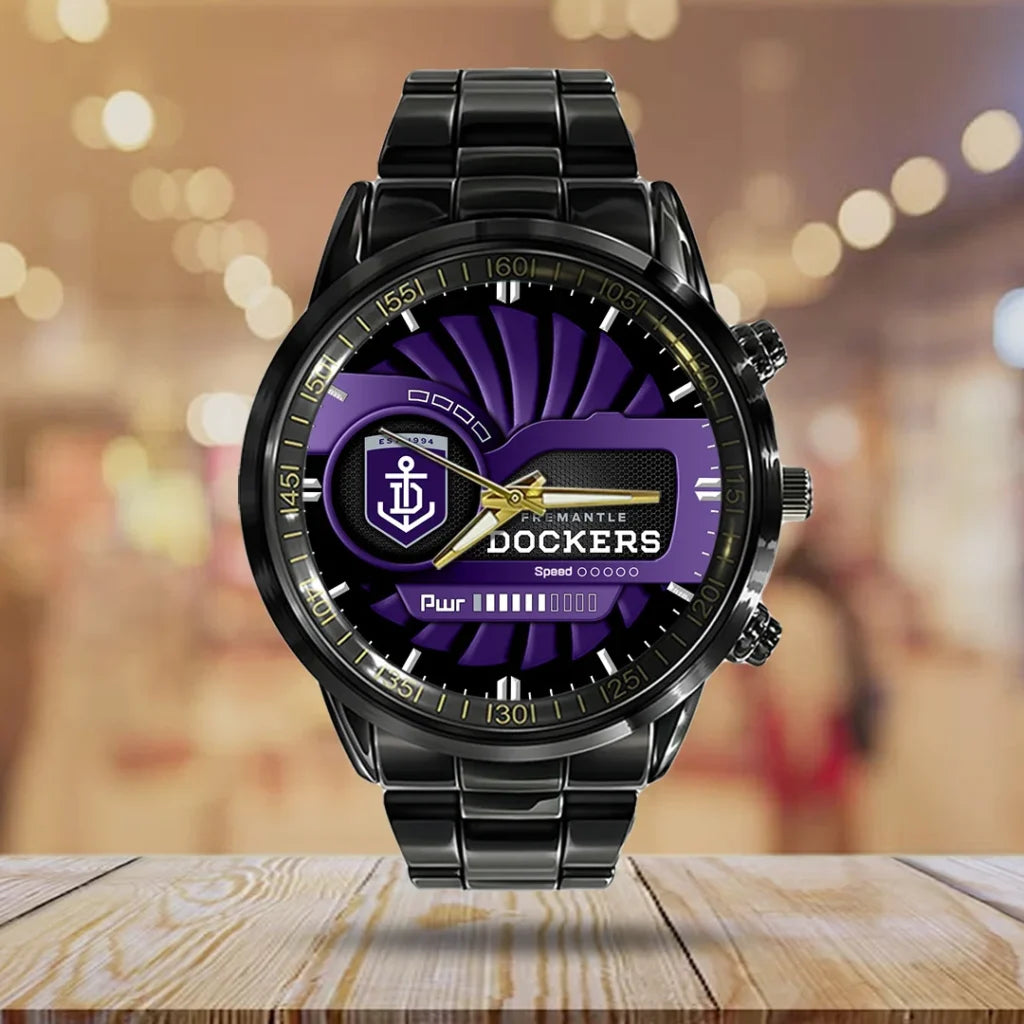 Fremantle Dockers Black Stainless Steel Watch - TANTN24912
