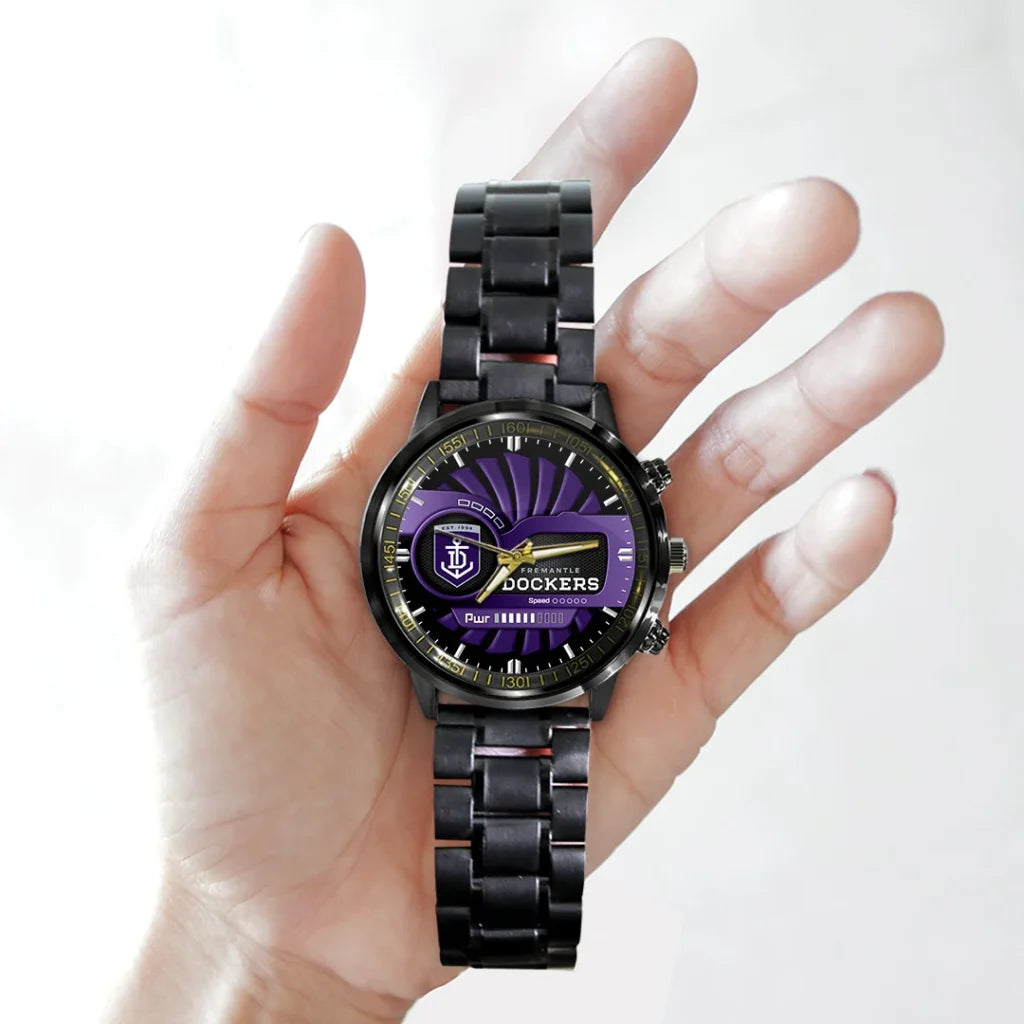 Fremantle Dockers Black Stainless Steel Watch - TANTN24912