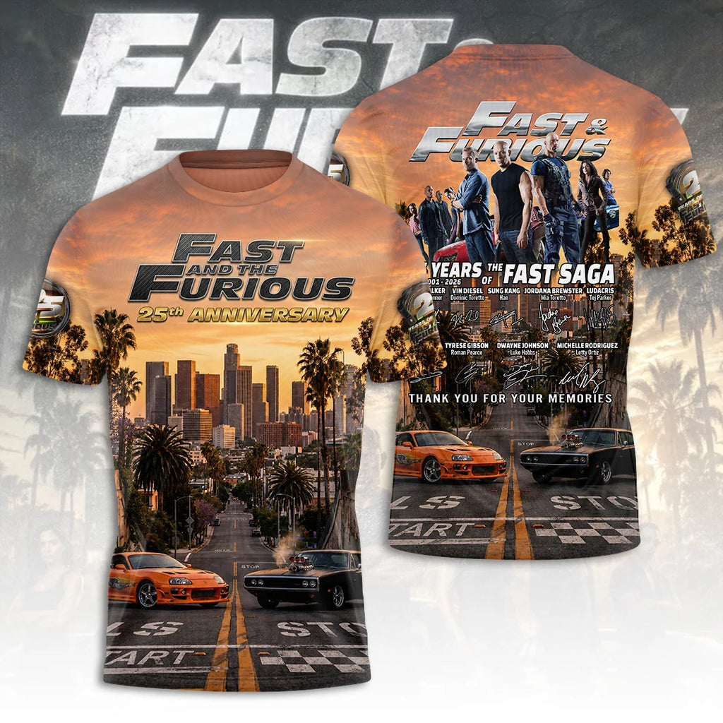Fast & Furious 25th Anniversary 3D Apparel – TANTN25137
