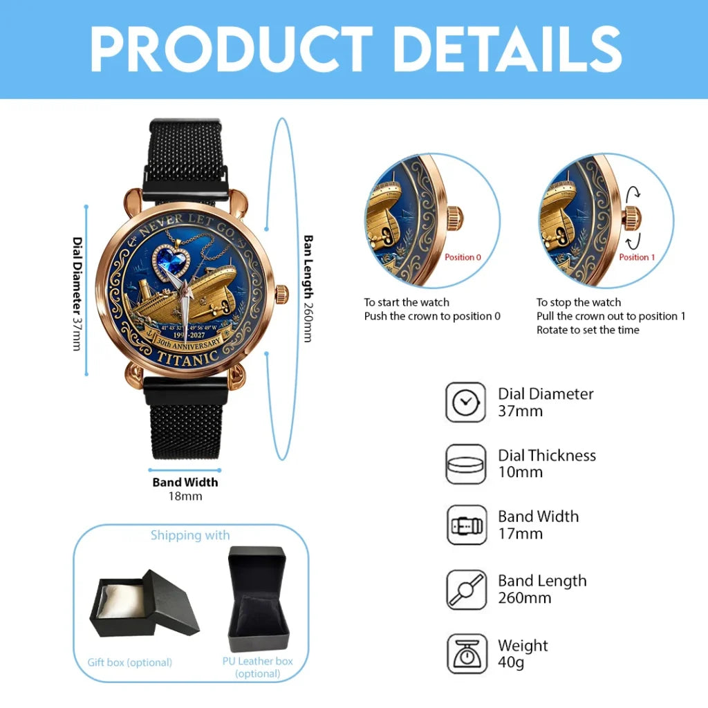 Titanic 30th Anniversary Mesh Strap Quartz Watch - TANTN25318