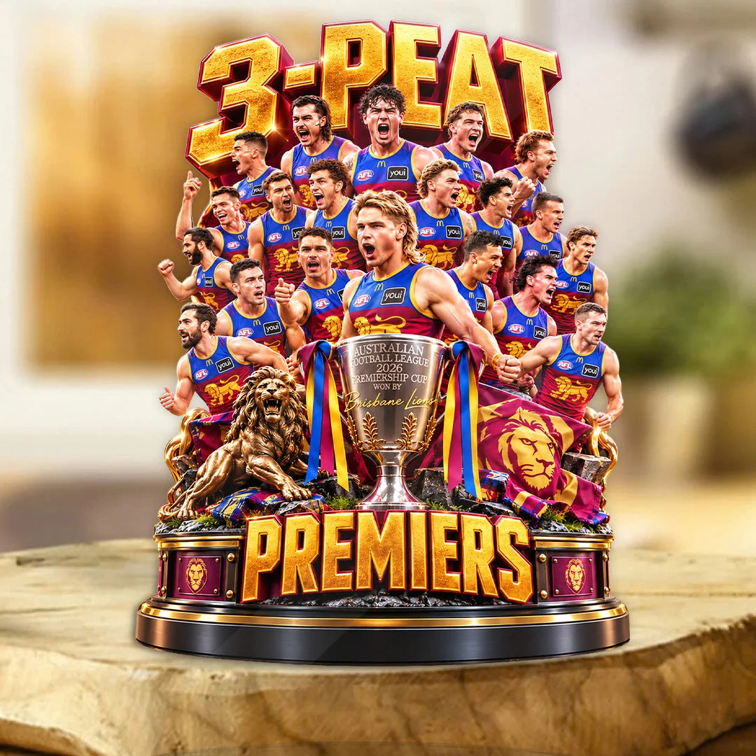 Brisbane Lions 2026 AFL Premiers Custom Shape Acrylic Plaque – TANTN25825