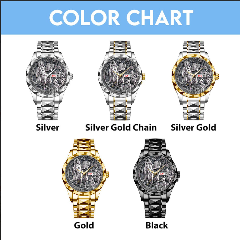 Ten Commandments of Moses Alloy Luxury Quartz Watch - TANTN 15097
