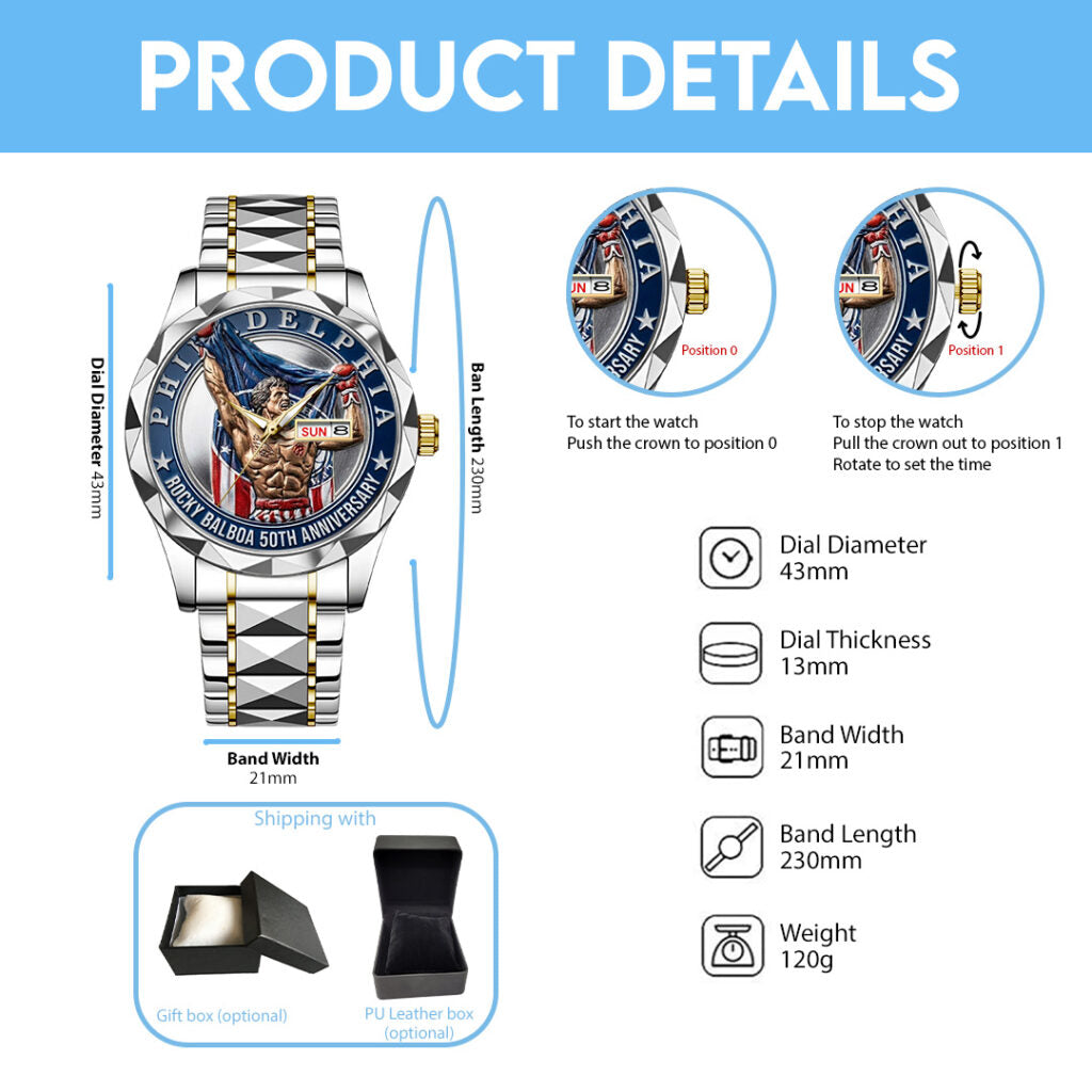 Rocky 50th Anniversary Alloy Luxury Quartz Watch - TMTHU3155