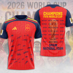 Spain National Team 2026 FIFA World Cup Champions 3D Apparel – TMTHU7618