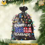 Donald Trump Identify As Maga Garbage Ornament