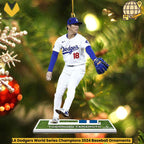 LA Dodgers World Series Champions 2024 Baseball Ornaments for sales