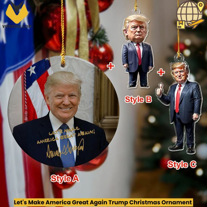 Let’s Make America Great Again Trump Christmas Ornament