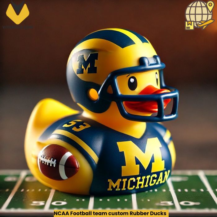 NCAA Football team custom Rubber Ducks Ornament