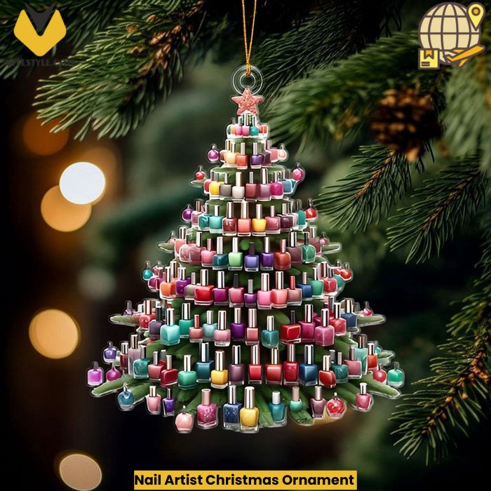Nail Artist Christmas Ornament