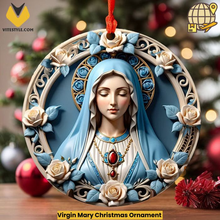 Virgin Mary Christmas Ornament