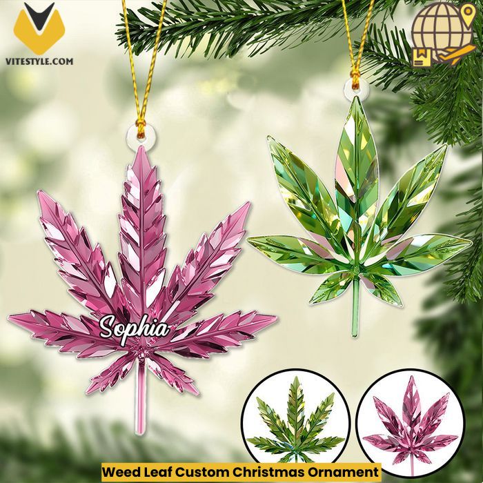 Weed Leaf Custom Christmas Ornament