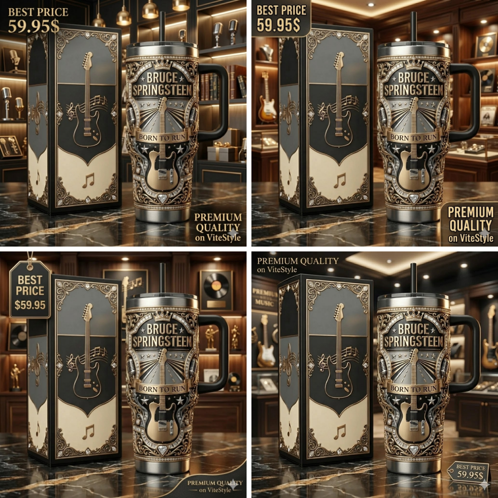 TRENDING Bruce Springsteen 40oz Tumbler With Handle