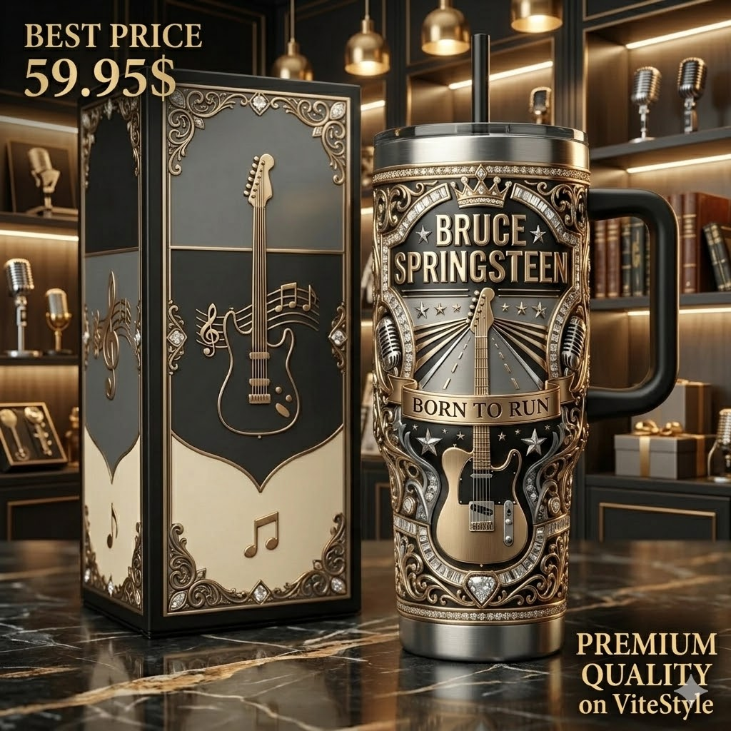 TRENDING Bruce Springsteen 40oz Tumbler With Handle