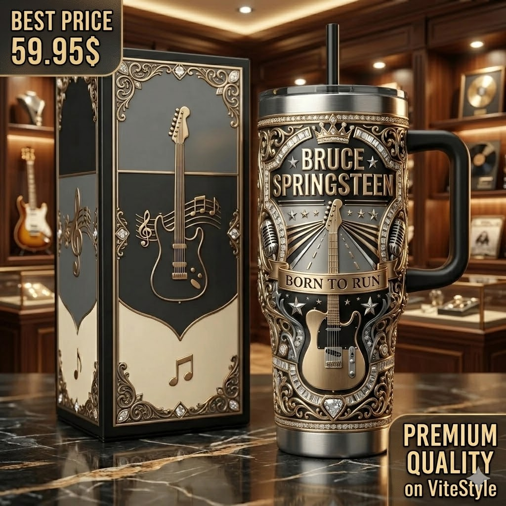 TRENDING Bruce Springsteen 40oz Tumbler With Handle
