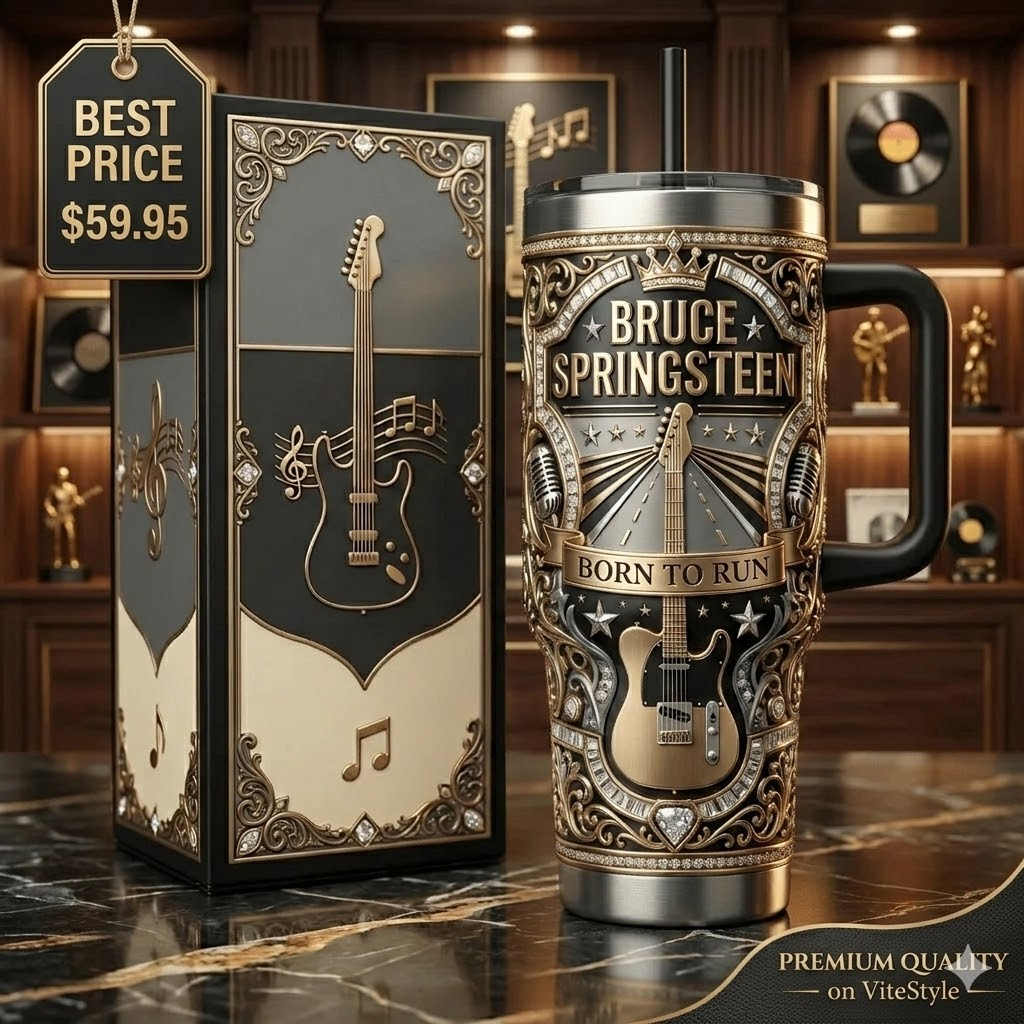 TRENDING Bruce Springsteen 40oz Tumbler With Handle