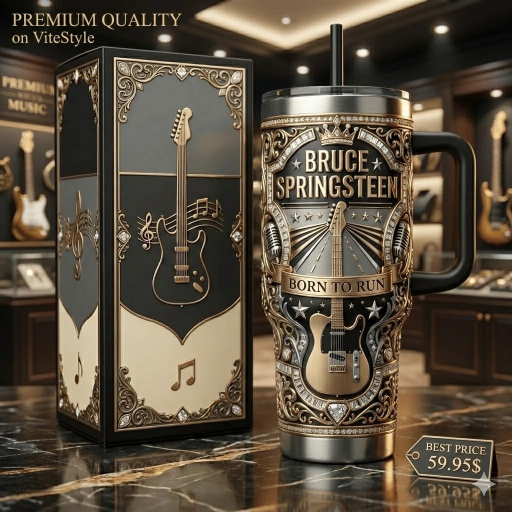 TRENDING Bruce Springsteen 40oz Tumbler With Handle