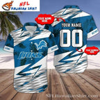 Tailored Detroit Lions Beachfront Blitz Hawaiian Shirt