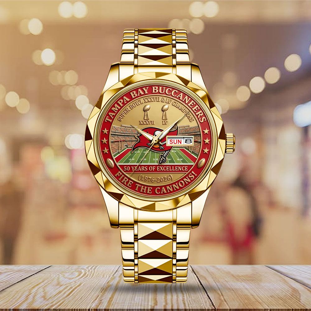Tampa Bay Buccaneers 50 Years Alloy Luxury Quartz Watch - MAITM14249