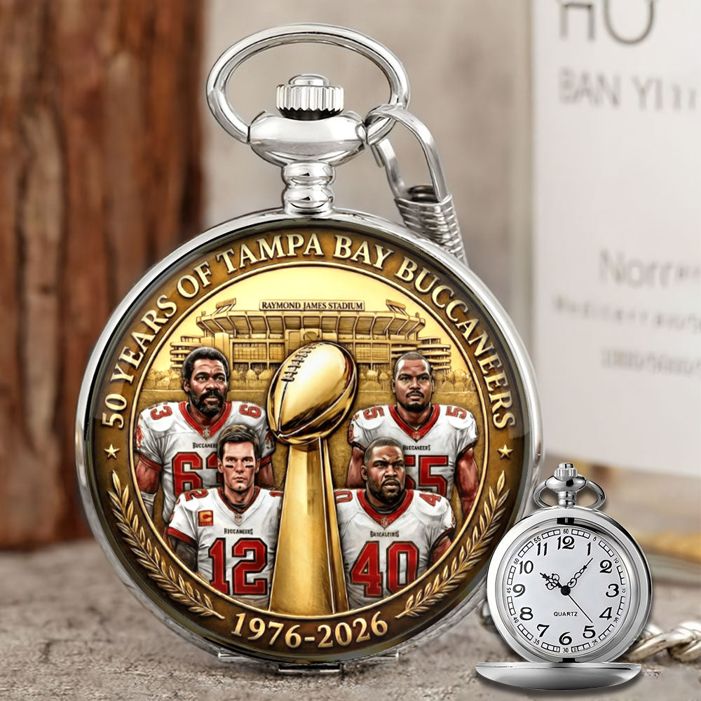 Tampa Bay Buccaneers 50th Anniversary Pocket Watch - MAITM14426