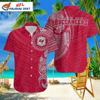 Tampa Bay Buccaneers Polynesian Tribal Pattern Aloha Shirt