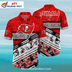 Tampa Bay Buccaneers Striped And Floral Hawaiian Shirt