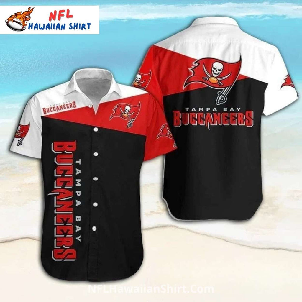 Tampa Bay Buccaneers Two-Tone Button-Up Hawaiian Shirt