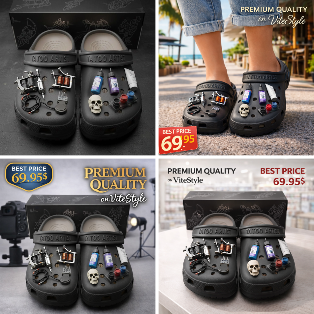 Tattoo Artist Crocs with Charms