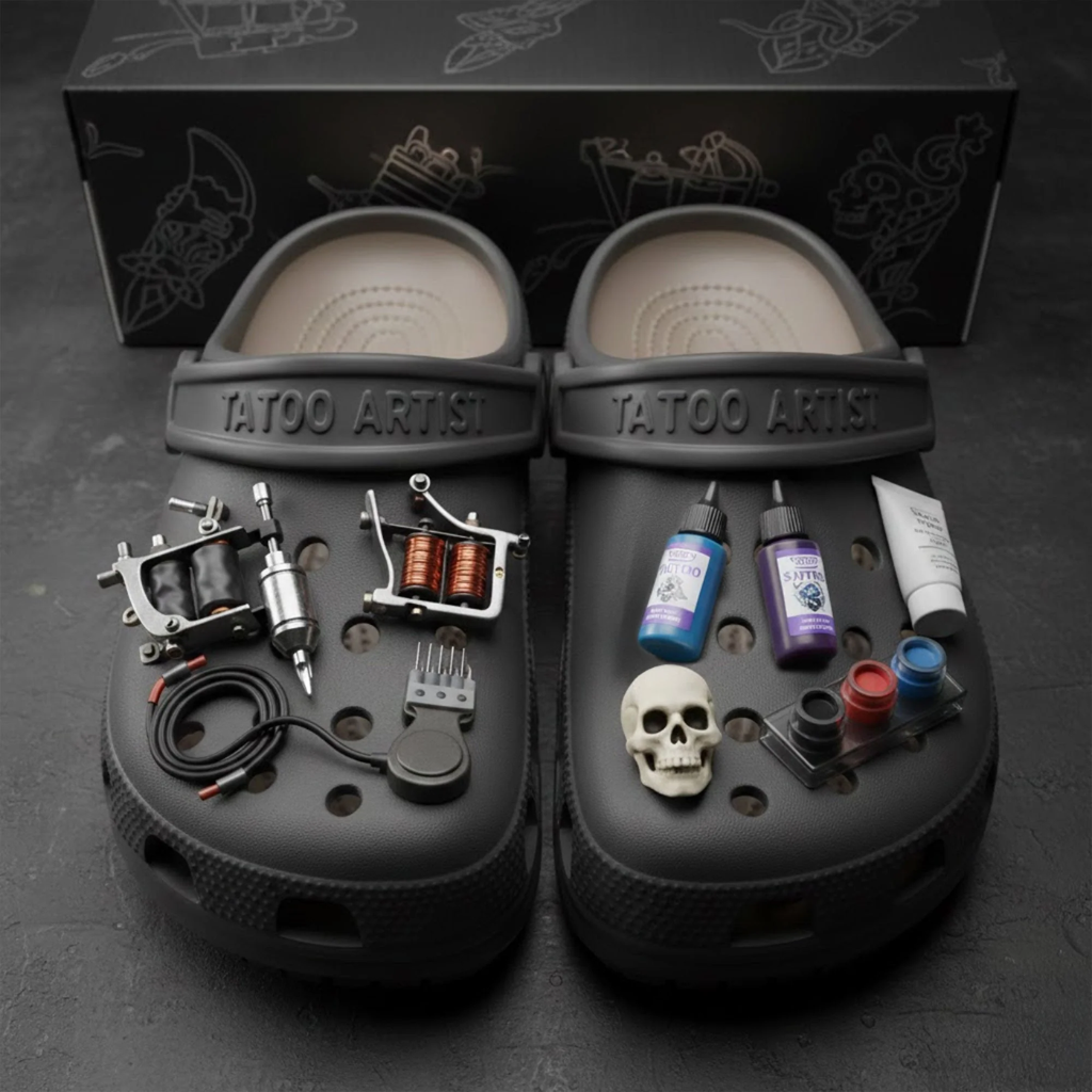 Tattoo Artist Crocs with Charms