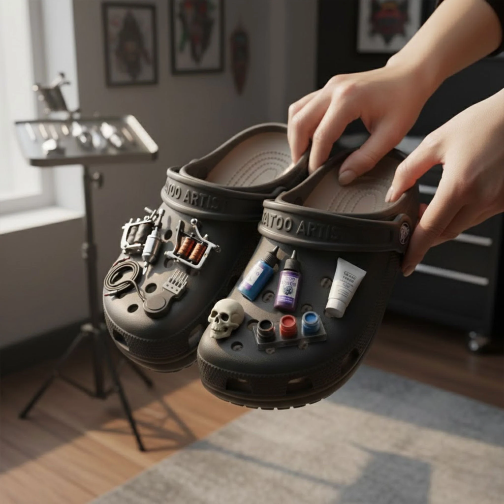 Tattoo Artist Crocs with Charms