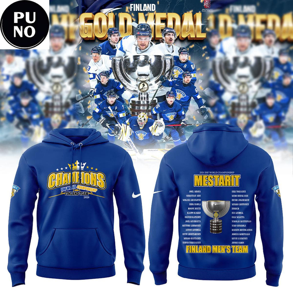 Team Finland 2026 IIHF World Hockey Champions Hoodie T-Shirt