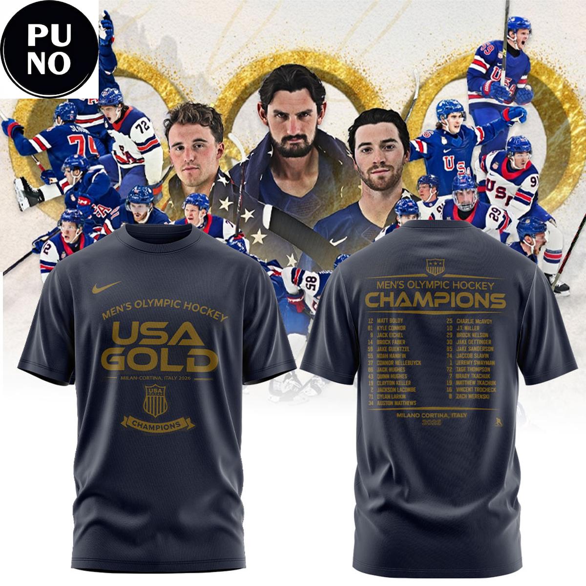Team USA 2026 Olympic Milano Cortina Men Team Championship Hoodie T-Shirt