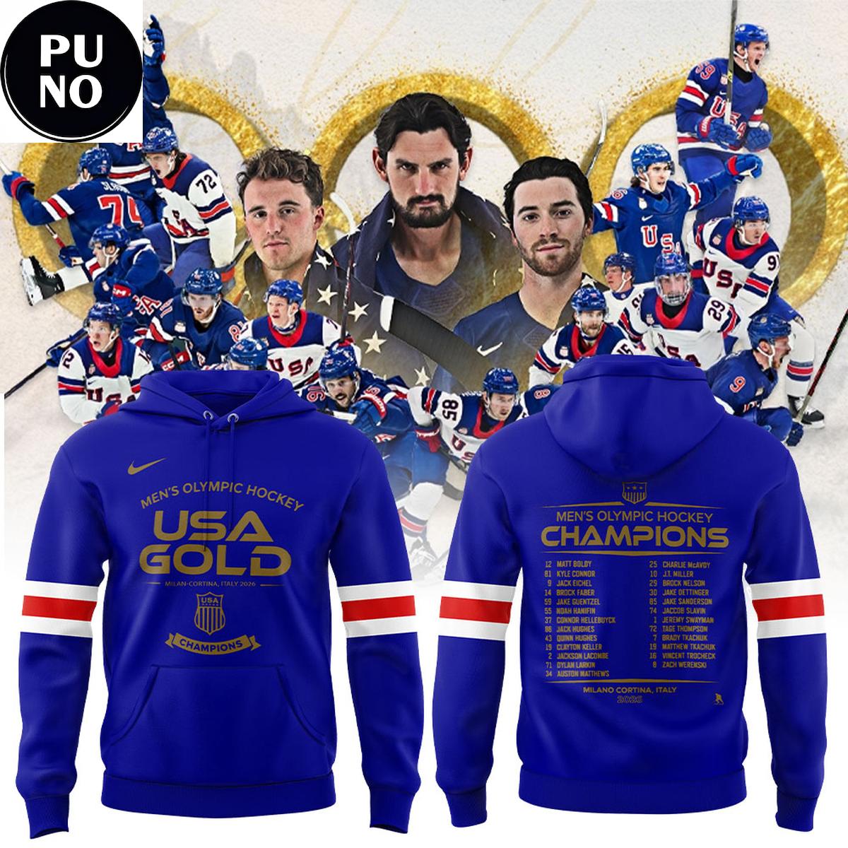 Team USA 2026 Olympic Milano Cortina Men Team Championship Hoodie T-Shirt